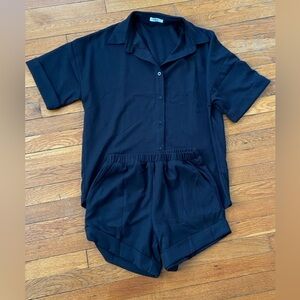Ekouaer Waffle Knit Lounge Set size small